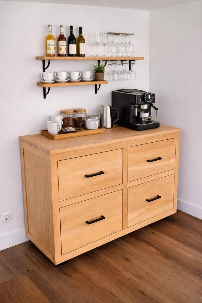 koffie corner/keukenblok massief eiken 120cm x 50cm, Ophalen, Zo goed als nieuw, Minder dan 100 cm, 50 tot 75 cm