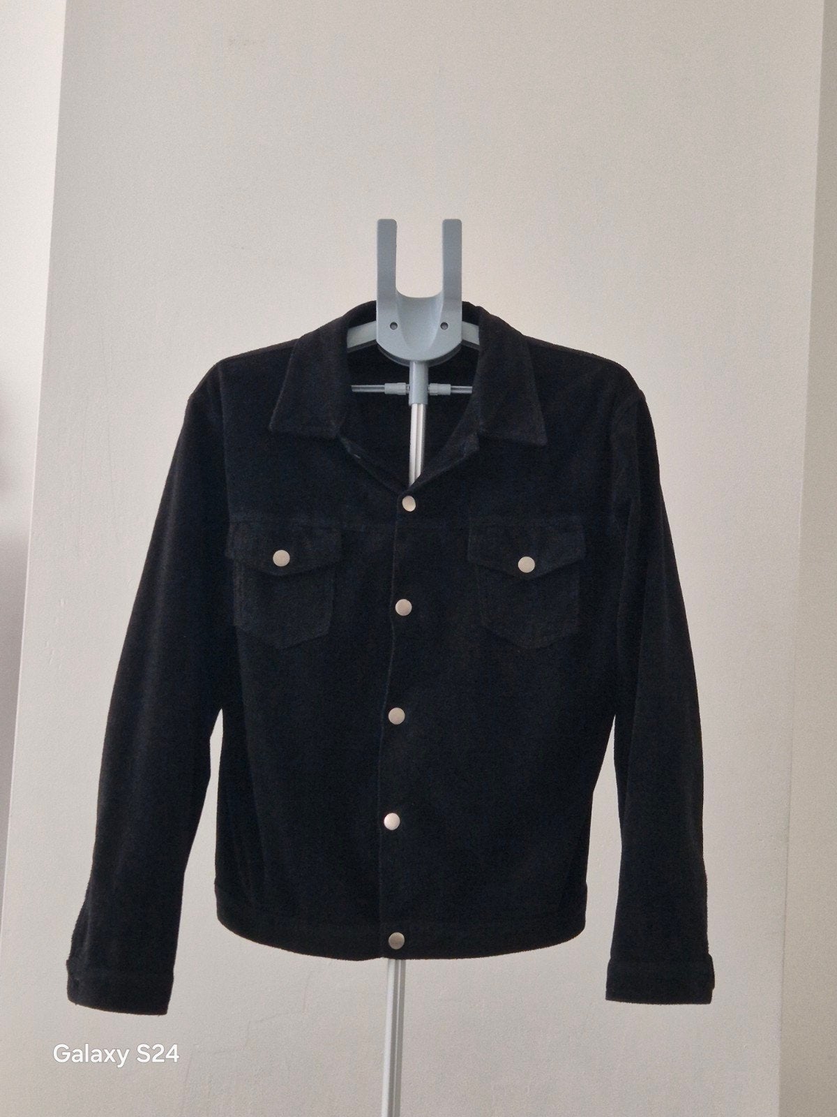 Stijlvol Zwart Corduroy Overhemdjack - Maat L, Maat 52/54 (L), Onbekend, Zwart, Ophalen of Verzenden