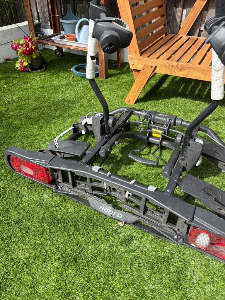 Hapro Atlas fietsendrager voor 2 e-bikes – kantelbaar, Ophalen, Gebruikt, 2 fietsen, Trekhaakdrager