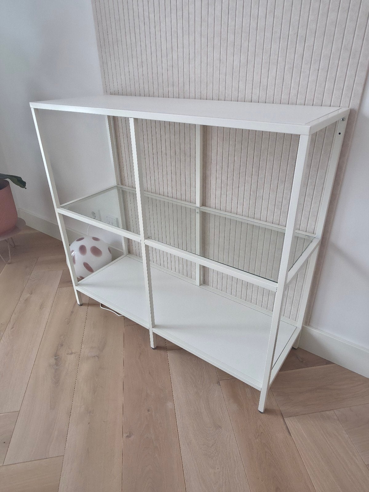 Ikea Vittsjö stellingkast wit metaal glas, Ophalen, Gebruikt