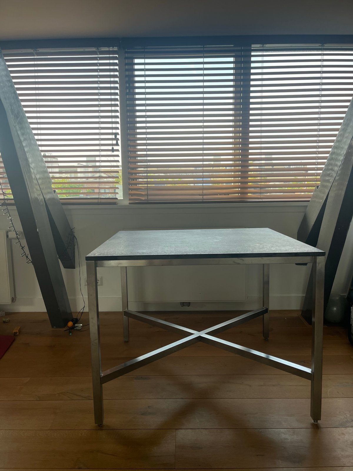 Boffi Italiaanse design tafel -Belgische hardsteen R, Ophalen, Gebruikt, 50 tot 100 cm, Metaal