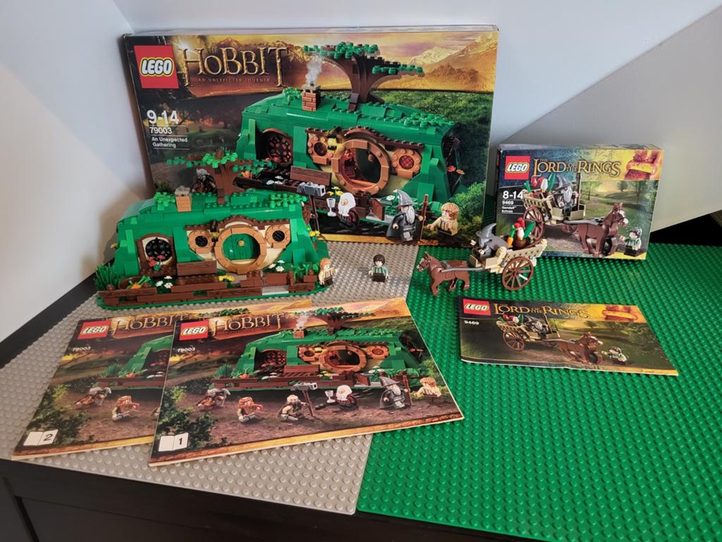 Lego Lord of the Rings set 9469 en The Hobbit set 79003, Gebruikt, Overige thema's, Ophalen of Verzenden, Complete set