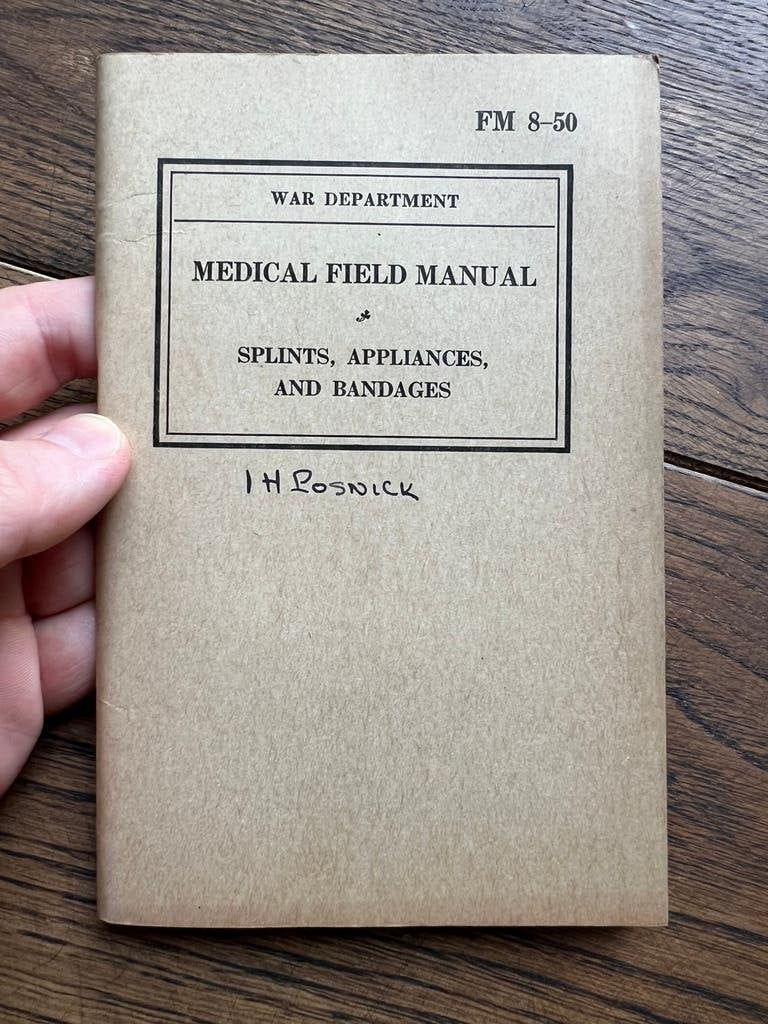 WO2 Amerikaans voorschrift hospik medic Splints verband etc, Amerika, Verzenden, Boek of Tijdschrift