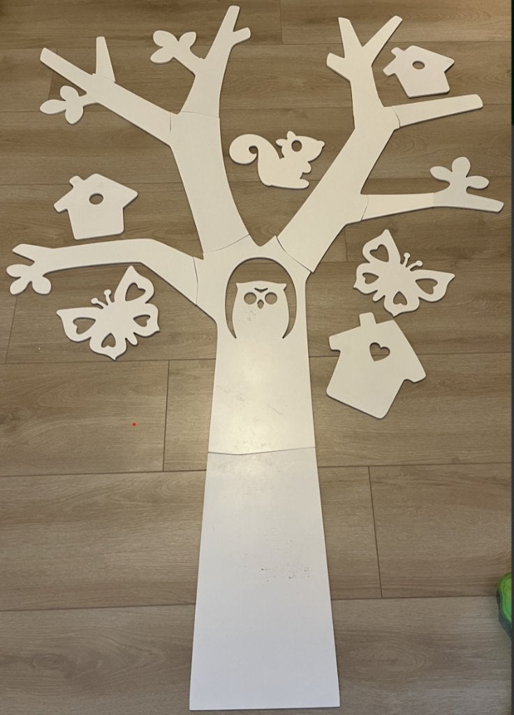 Decoratie boom voor baby/kinderkamer, Wit, Ophalen, Gebruikt, Wanddecoratie
