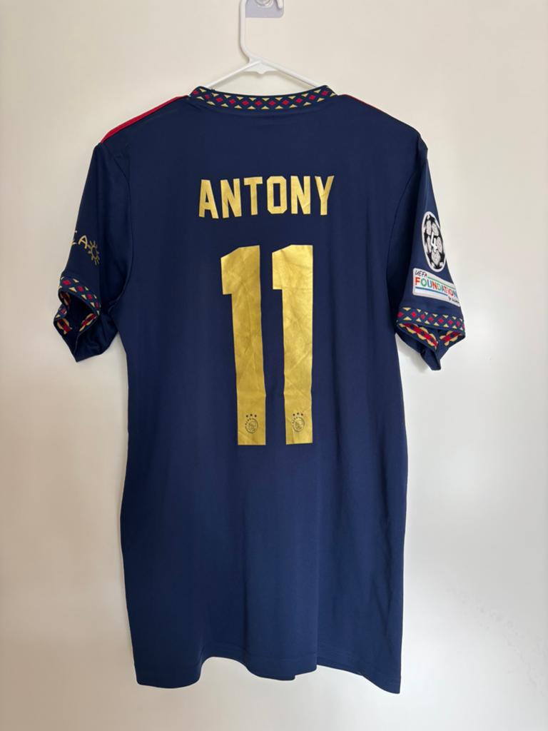 Ajax Amsterdam 2022 2023 Antony #11 voetbal shirt away, Maat M, Ophalen of Verzenden, Zo goed als nieuw, Shirt