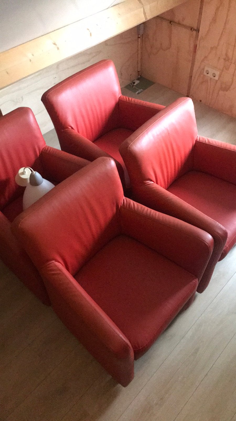 Gratis 4 stoelen op wieltjes, Ophalen of Verzenden, Gebruikt, 75 tot 100 cm