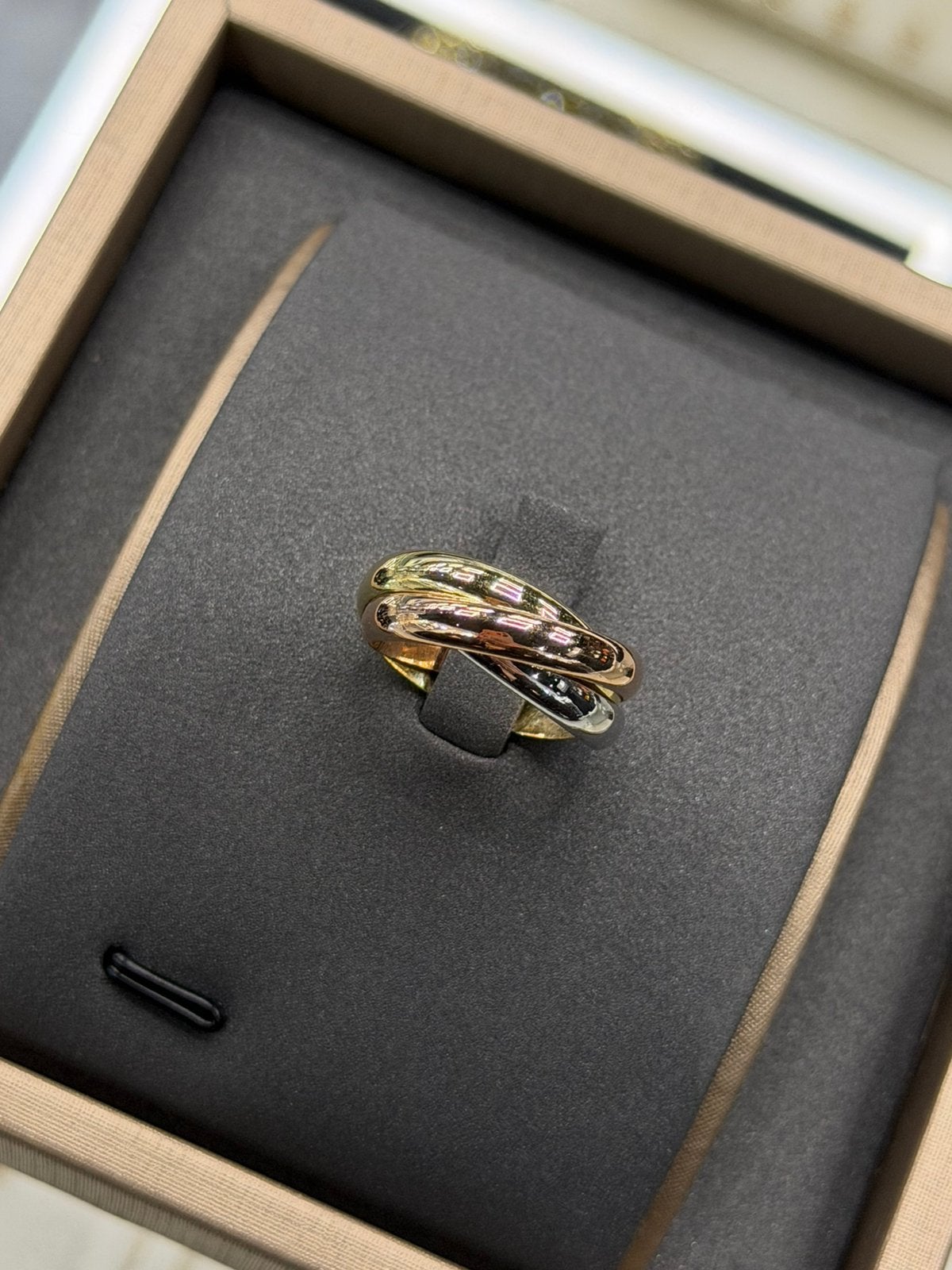 14 Karaat Goud - Ring - Tricolor Ring - Nieuw - Maat 15.5, Nieuw, Ophalen of Verzenden, Kleiner dan 17, Dame