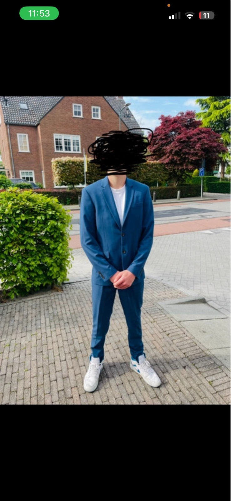 Kostuum pak maat 44 slim fit (we), Ophalen of Verzenden, Nieuw, Wit, Ivoor of Crème, Trouwpak