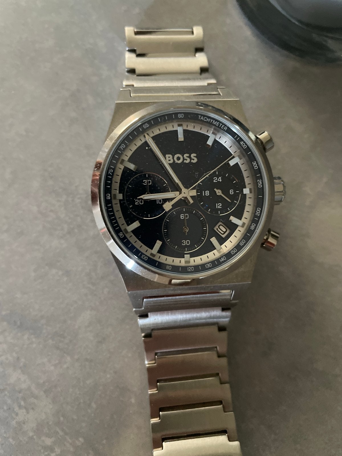 BOSS Candor Chrono horloge - Zo goed als nieuw, Sieraden, Tassen en Uiterlijk, Horloges | Heren, Staal, Polshorloge, Zo goed als nieuw
