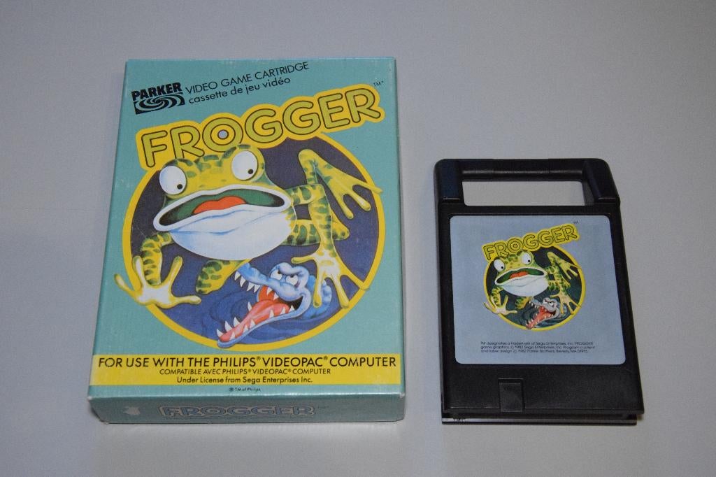 Philips Videopac : Frogger, Spelcomputers en Games, Avontuur en Actie, Gebruikt, 2 spelers, Ophalen of Verzenden