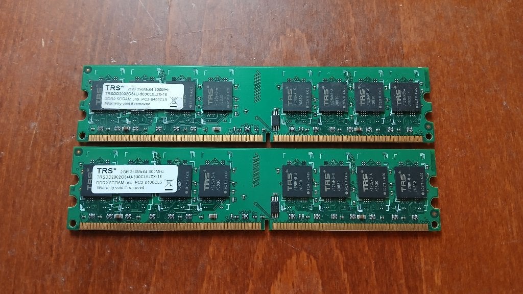 4GB (2x2GB) TRS DDR2-800, Ophalen of Verzenden, Zo goed als nieuw, DDR2, Desktop