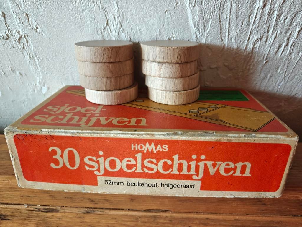 Wedstrijd sjoelschijven., Hobby en Vrije tijd, Gezelschapsspellen | Overige, Ophalen of Verzenden, Homas., Homas., Homas.