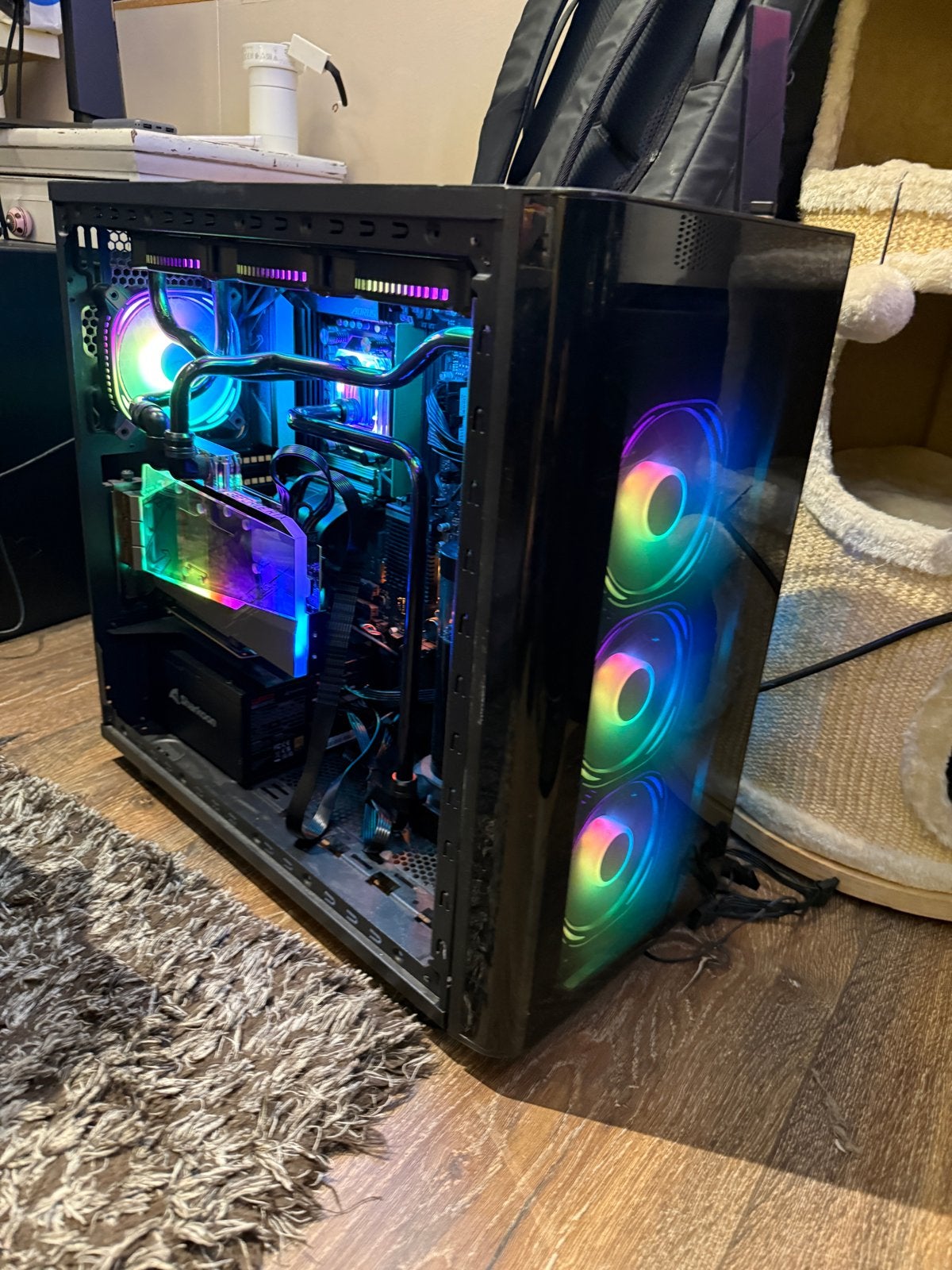 Custom Watergekoelde Gaming PC - 7800X3D, RTX 3080, Computers en Software, Ophalen, Zo goed als nieuw, Gaming, SSD