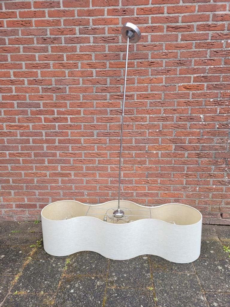 Moderne Hanglamp met Golvend Design, Ophalen, Gebruikt, Stof, 75 cm of meer