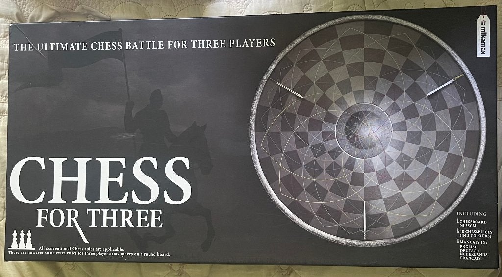 Nieuwstaat Chess for Three, Drie of vier spelers, Ophalen of Verzenden, Zo goed als nieuw