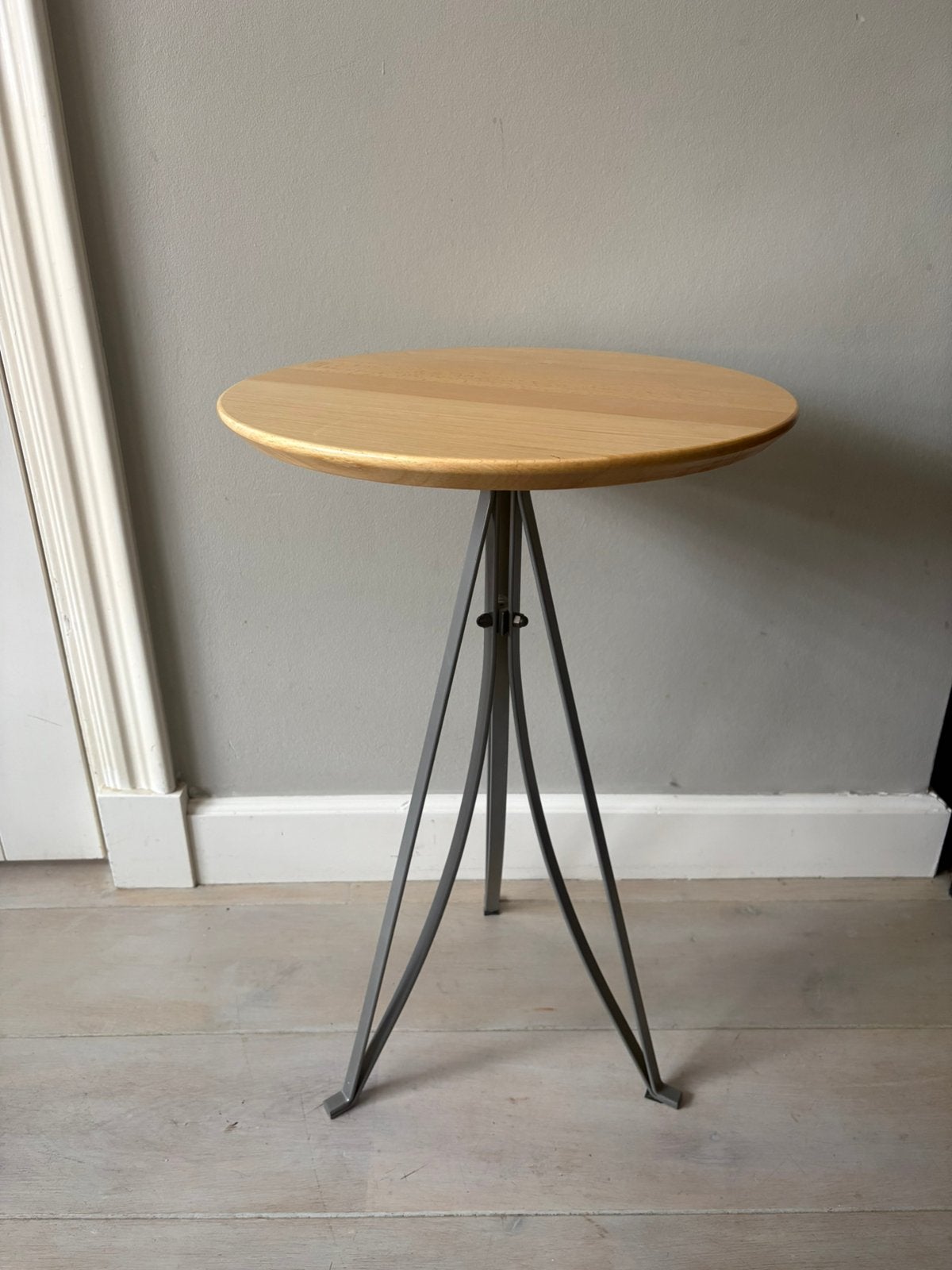 IKEA Lillehem bijzettafel uit 1997, Minder dan 55 cm, Metaal of Aluminium, Rond, Ophalen of Verzenden