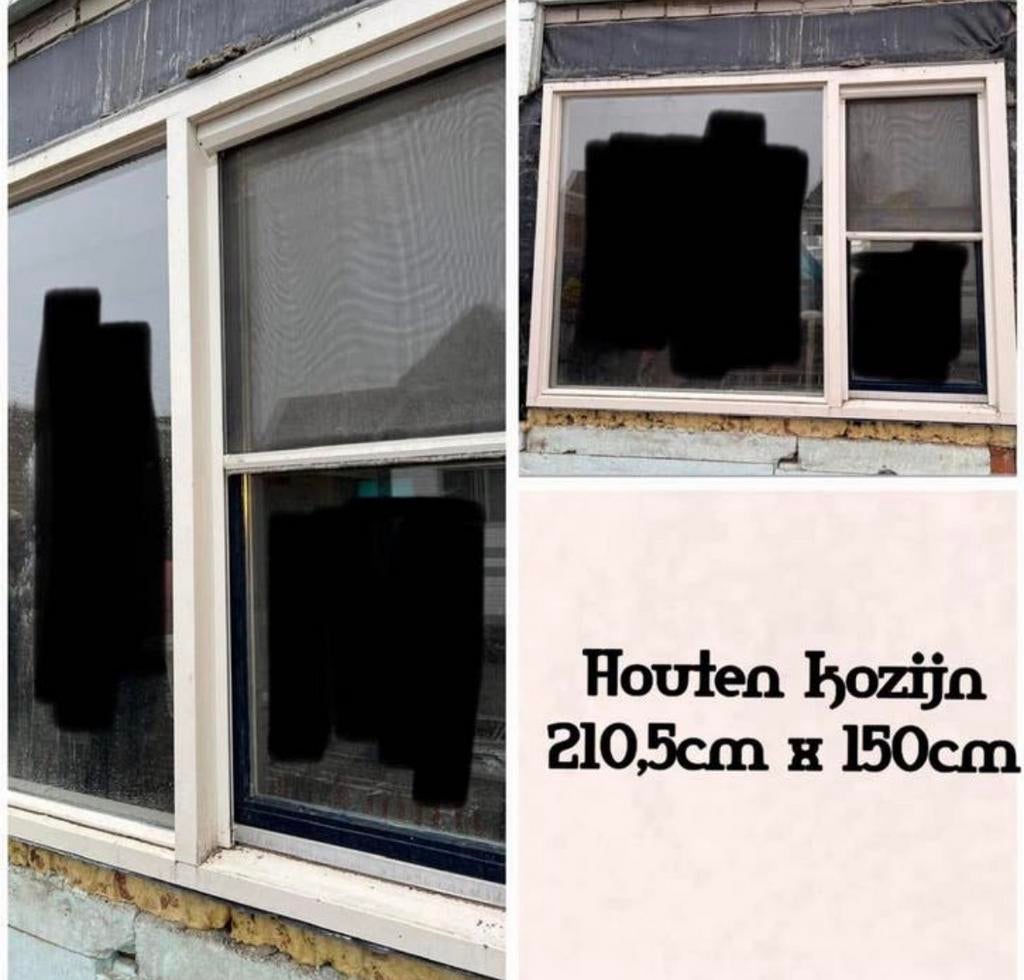 Houten kozijn, Doe-het-zelf en Verbouw, Kozijnen en Schuifpuien, Raamkozijn, Zo goed als nieuw, Hout, Ophalen