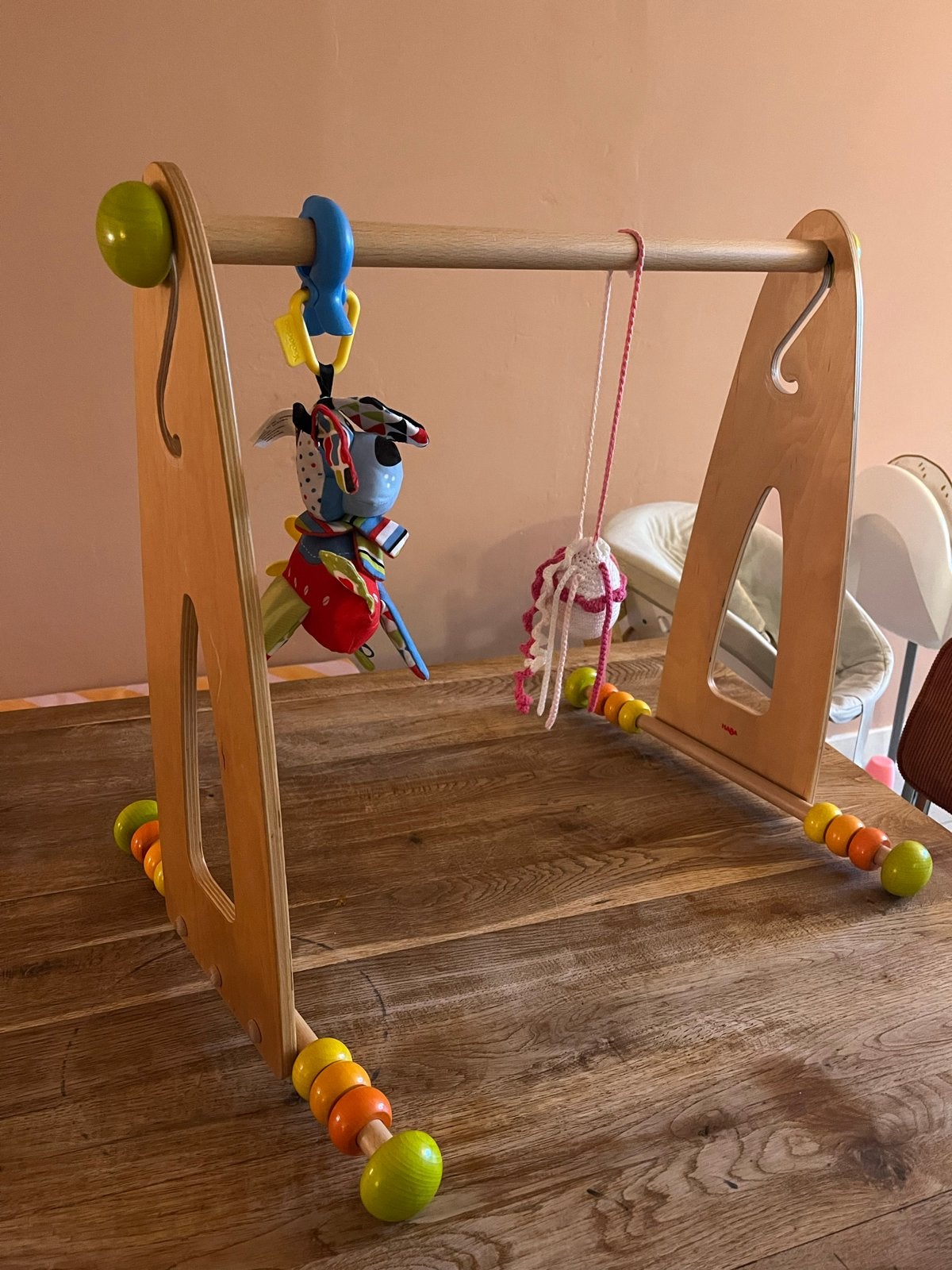 Haba Babygym Speelrek-boog hout met speeltjes Montesorri, Kinderen en Baby's, Speelgoed | Babyspeelgoed, Ophalen, Gebruikt, Babygym