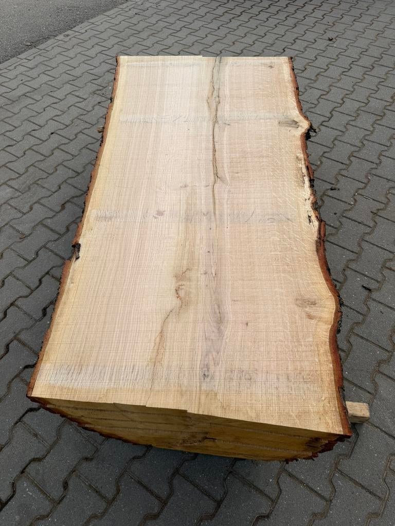 12 eiken boomstambladen 180x80x5cm voor 750 euro, Ophalen, Zo goed als nieuw, 250 cm of meer, Balken