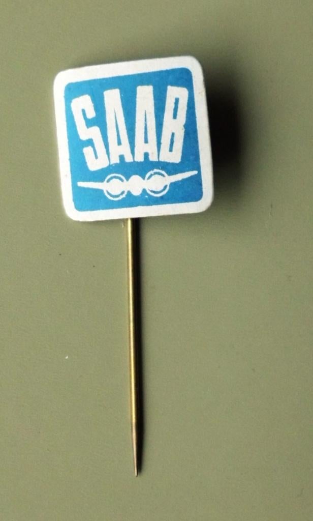 Saab - auto- en vliegtuig merk, Verzamelen, Ophalen of Verzenden, Zo goed als nieuw, Merk, Speldje of Pin