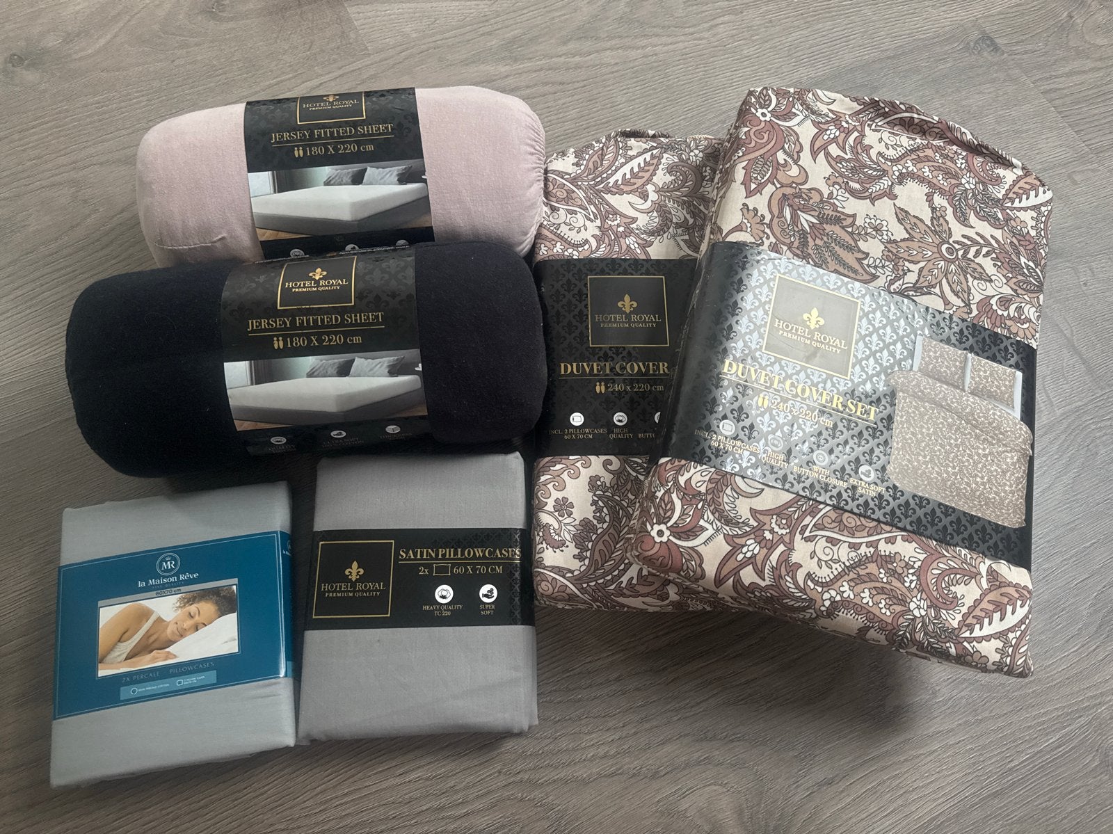 Nieuw beddengoed set: dekbedovertrekken, hoeslakens, slopen, Ophalen, Dekbedovertrek, Roze, Nieuw