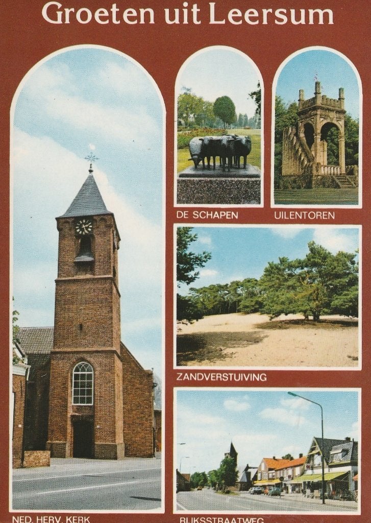 LEERSUM Kerk Schapen Uilentoren Zandverstuiving Centrum, Verzenden, 1980 tot heden, Ongelopen, Utrecht
