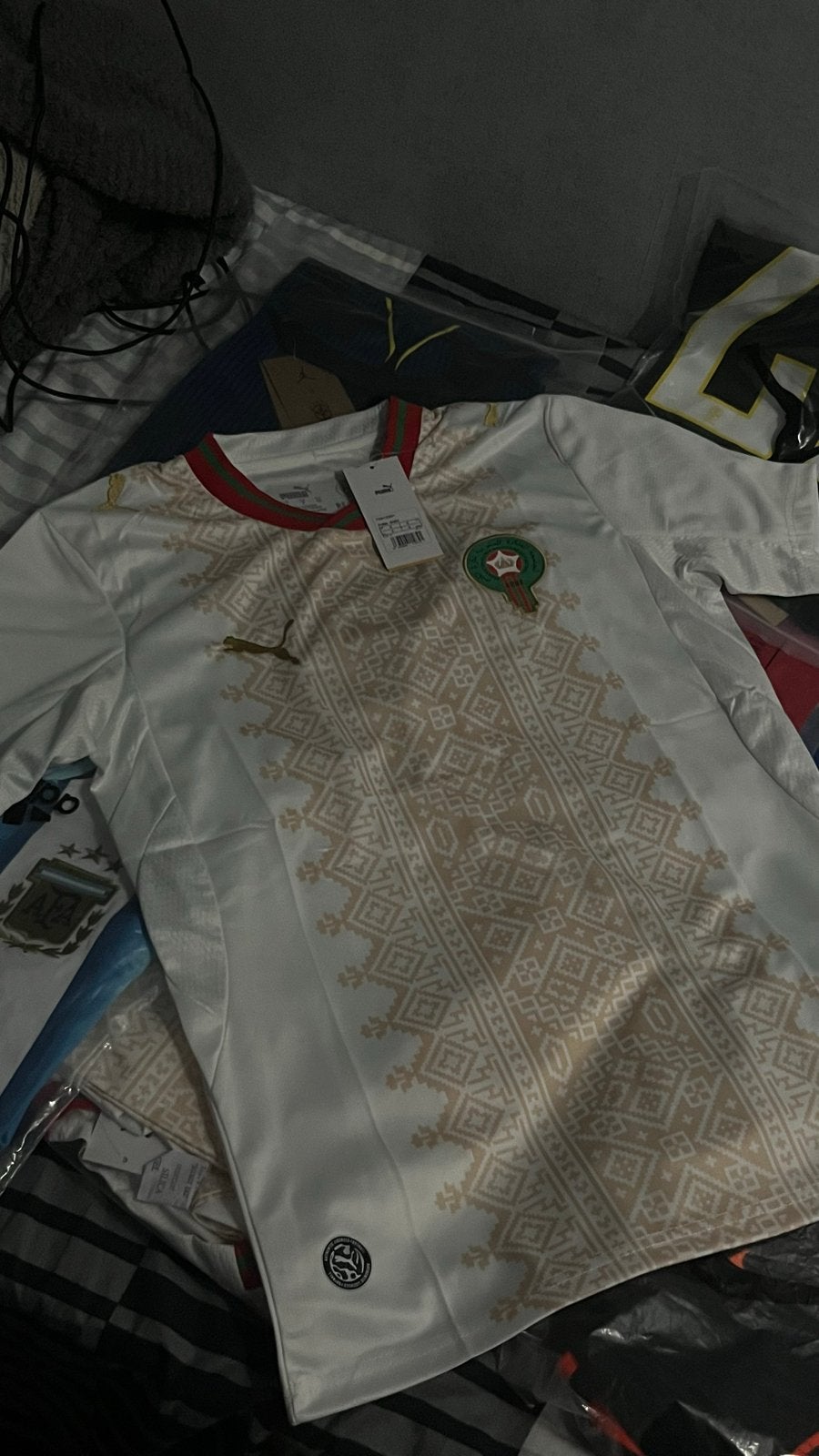 Marokko voetbalshirt wit - Maat S, Maat S, Ophalen of Verzenden, Nieuw, Shirt