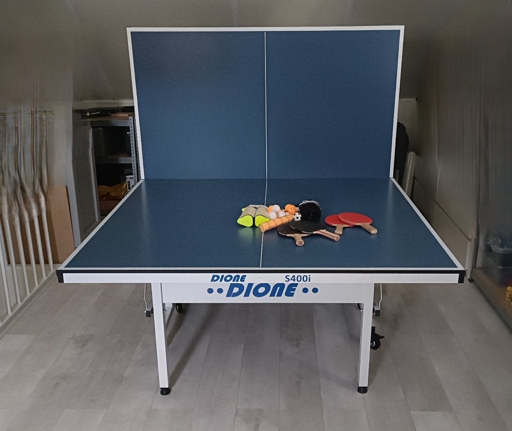 Dione S400i Tafeltennistafel - Inklapbaar & Verrijdbaar, Sport en Fitness, Tafeltennis, Ophalen, Zo goed als nieuw, Tafel Indoor