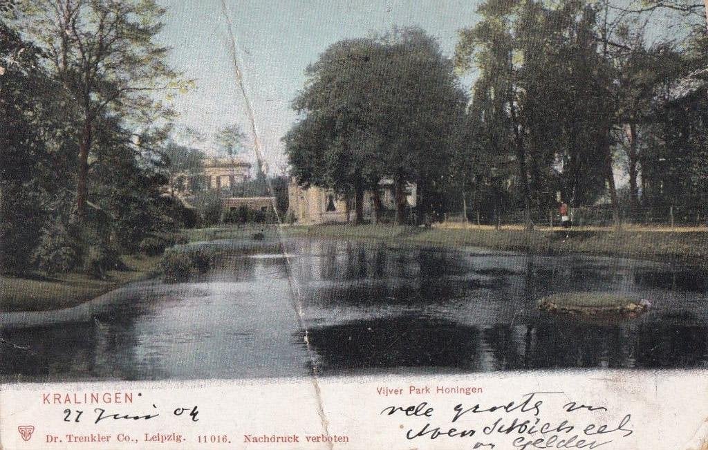 rotterdam kralingen  vijver park honingen aangepast, Verzamelen, Ophalen of Verzenden, Voor 1920, Noord-Brabant