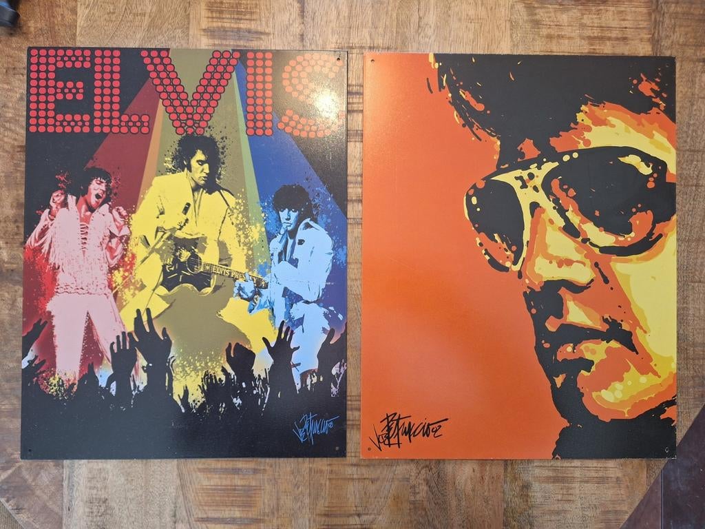 3 Metal signs 2x Elvis 1x indian, Ophalen of Verzenden, Film en Tv