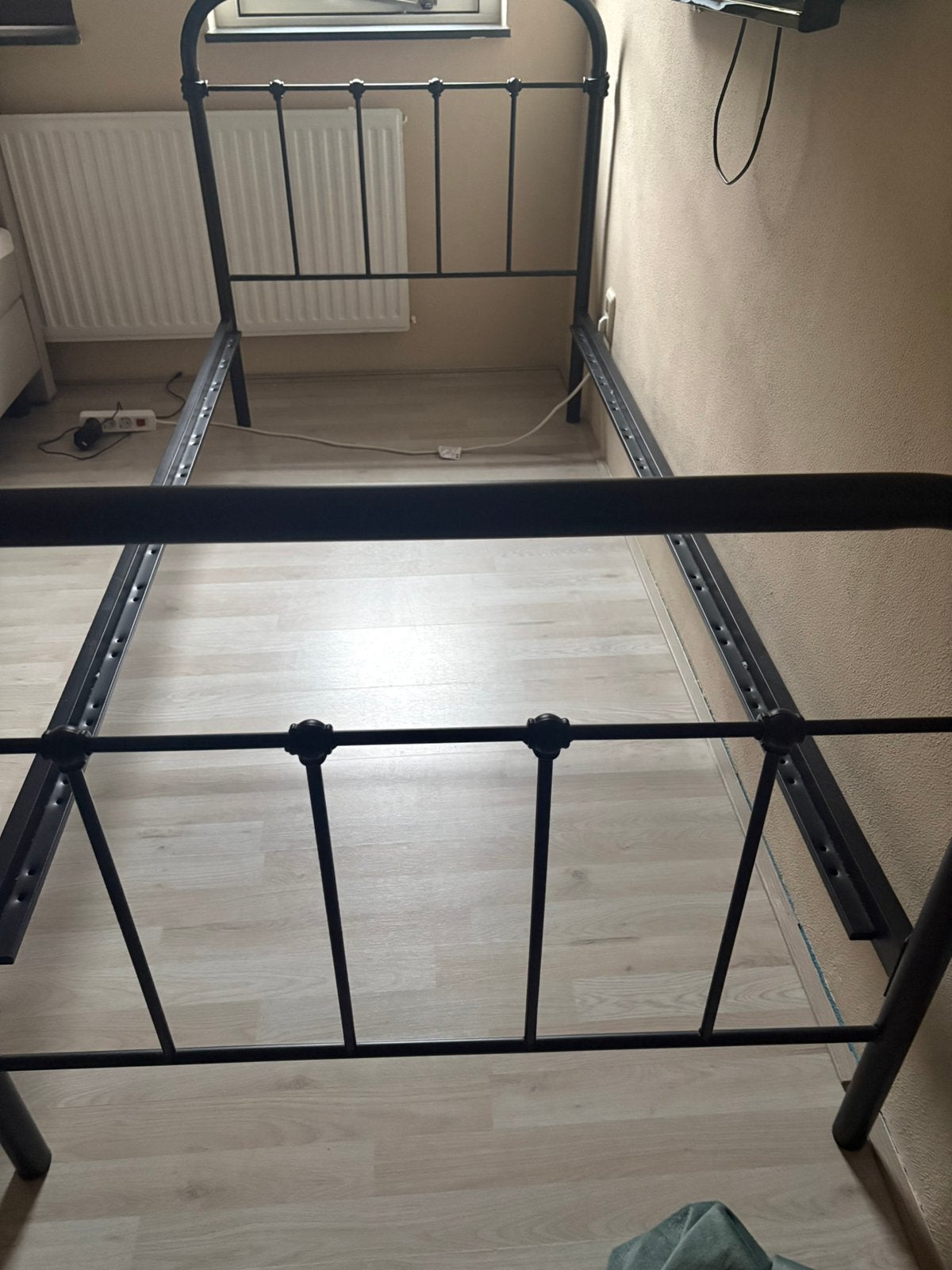 Eenpersoons bed, Ophalen, 90 cm, Eenpersoons, Zwart