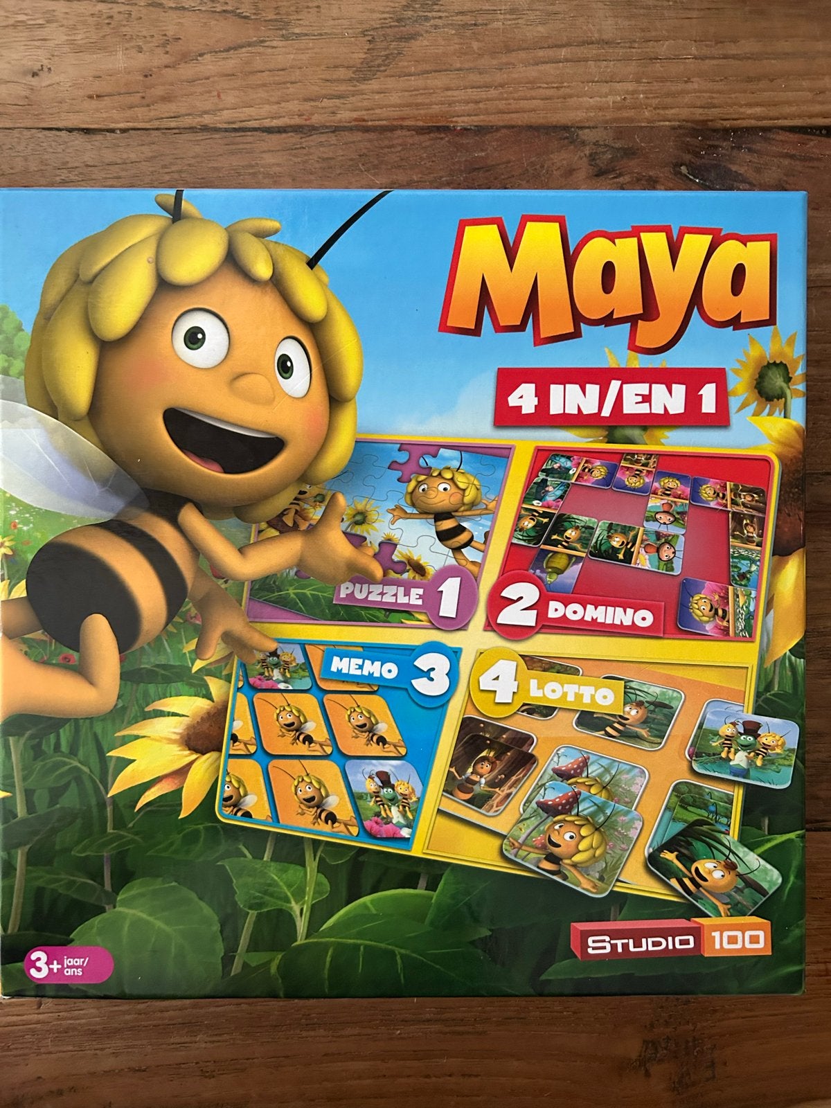 Maya de Bij 4-in-1 Spellenpakket: Puzzel, Domino, Memo, Lott, Ophalen, Gebruikt, Puzzelen