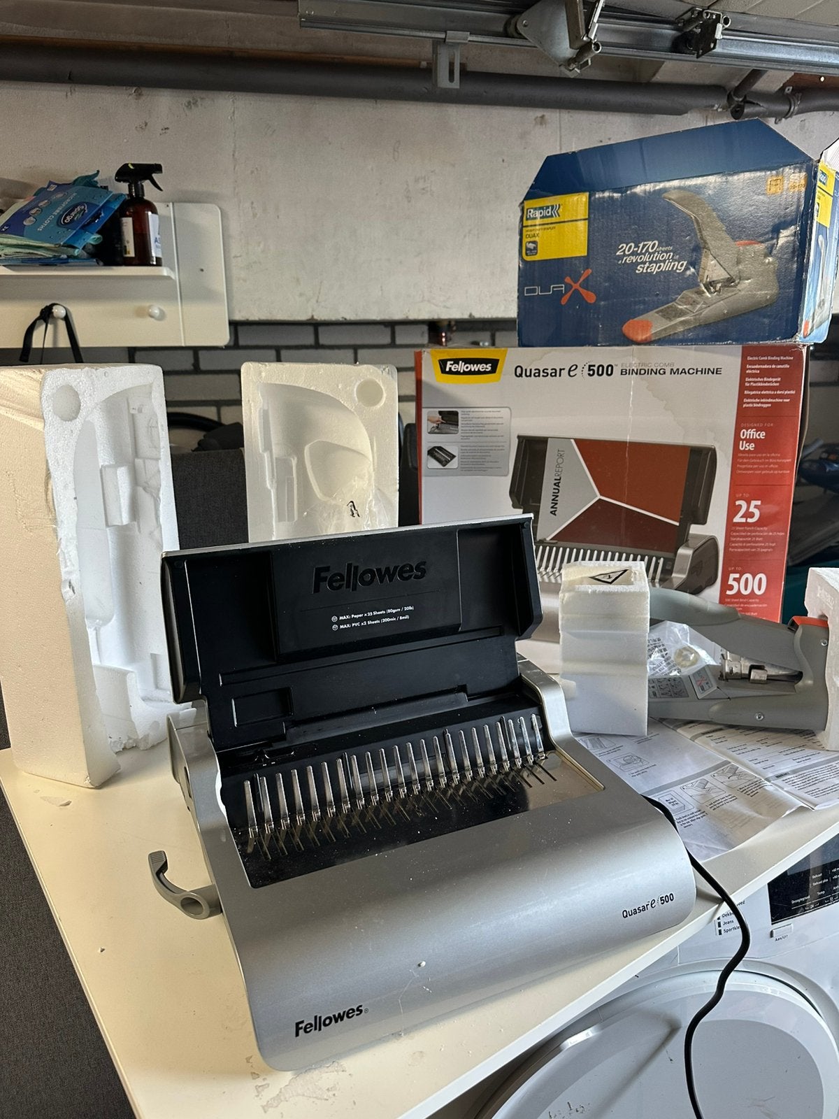 Fellowes Quasar e 500 en rapid nietmachine, Ophalen, Zo goed als nieuw