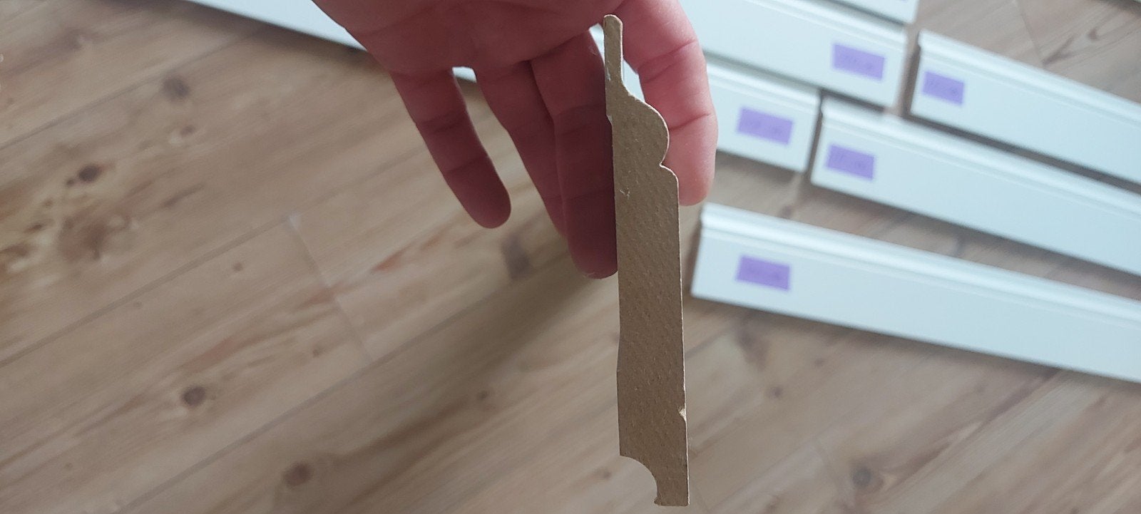 Klasieke kraalplinten wit  12 cm hoog., Doe-het-zelf en Verbouw, Platen en Panelen, Ophalen