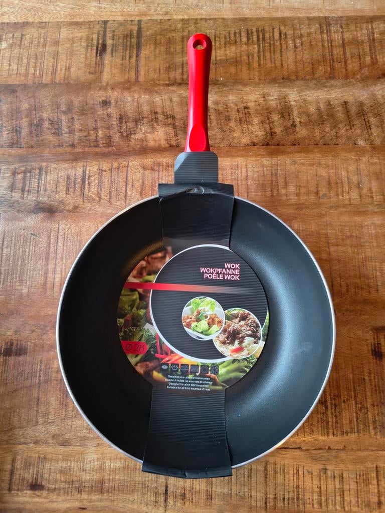 Wokpan 28 cm, Huis en Inrichting, Keuken | Potten en Pannen, Ophalen, Nieuw, Wok
