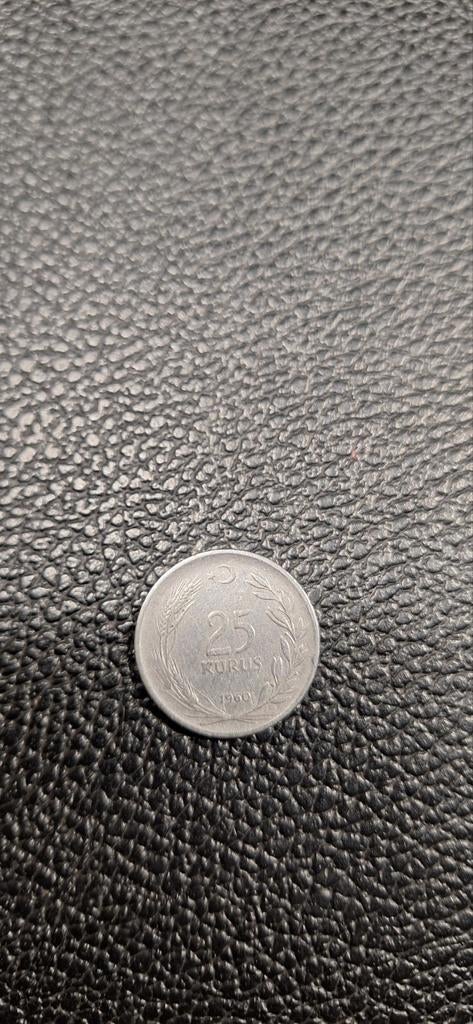 Turkije 25 kurus 1960, Ophalen of Verzenden, Overige landen