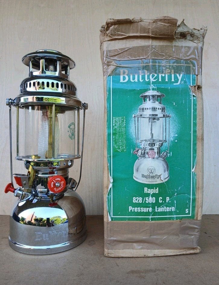 Butterfly rapid 828/500 C.P. druklantaarn op petroleum, Ophalen of Verzenden, Zo goed als nieuw