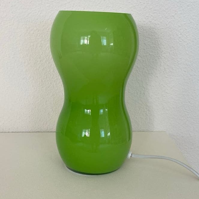 Zeldzame IKEA Kvintant Tafellamp Appelgroen Opaalglas, Huis en Inrichting, Ophalen, Gebruikt, Overige fittingen, IKEA