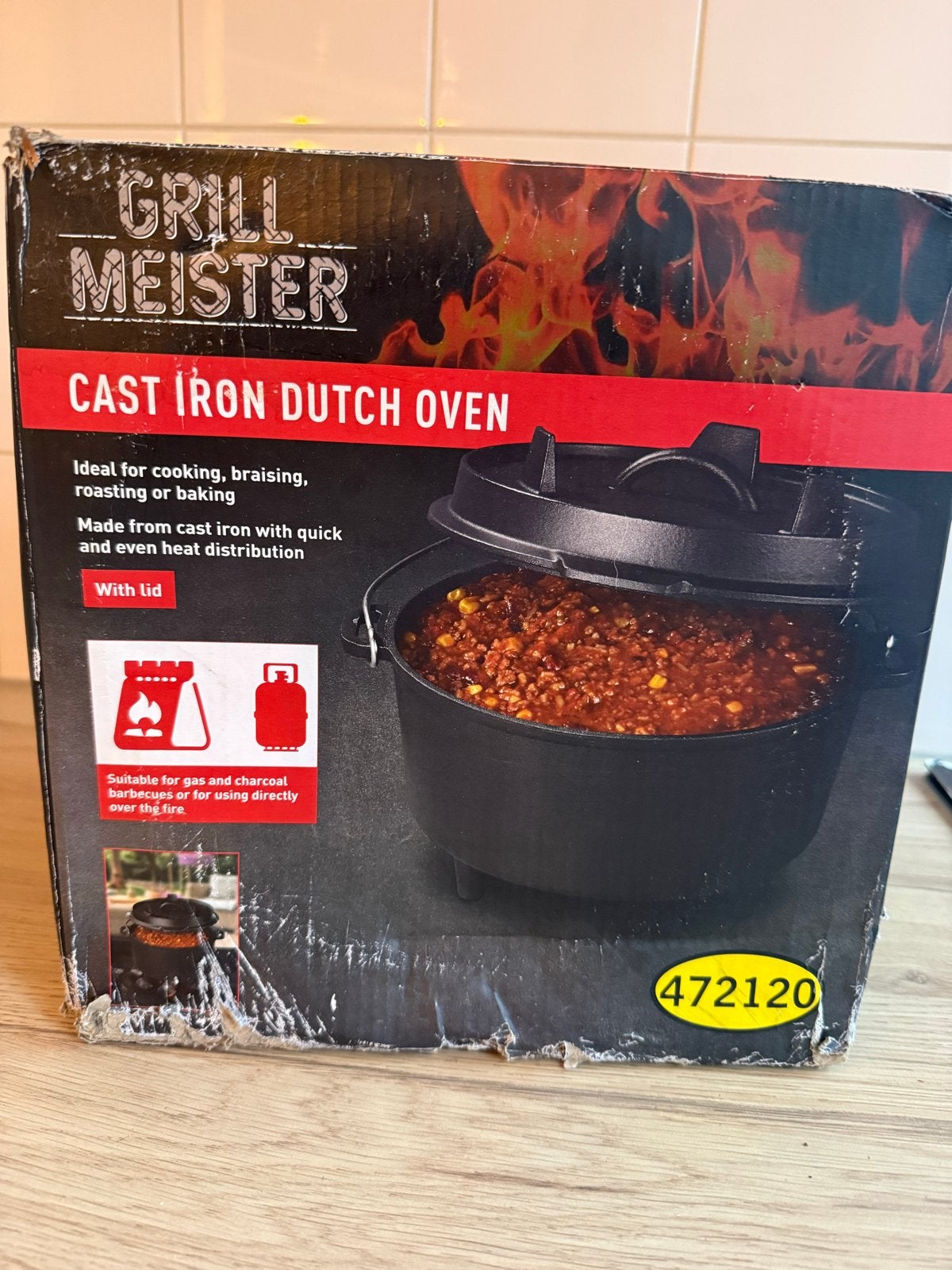 Grill Meister Gietijzeren Dutch Oven - Nieuw in doos, Ophalen, Gietijzer, Met deksel, Overige typen