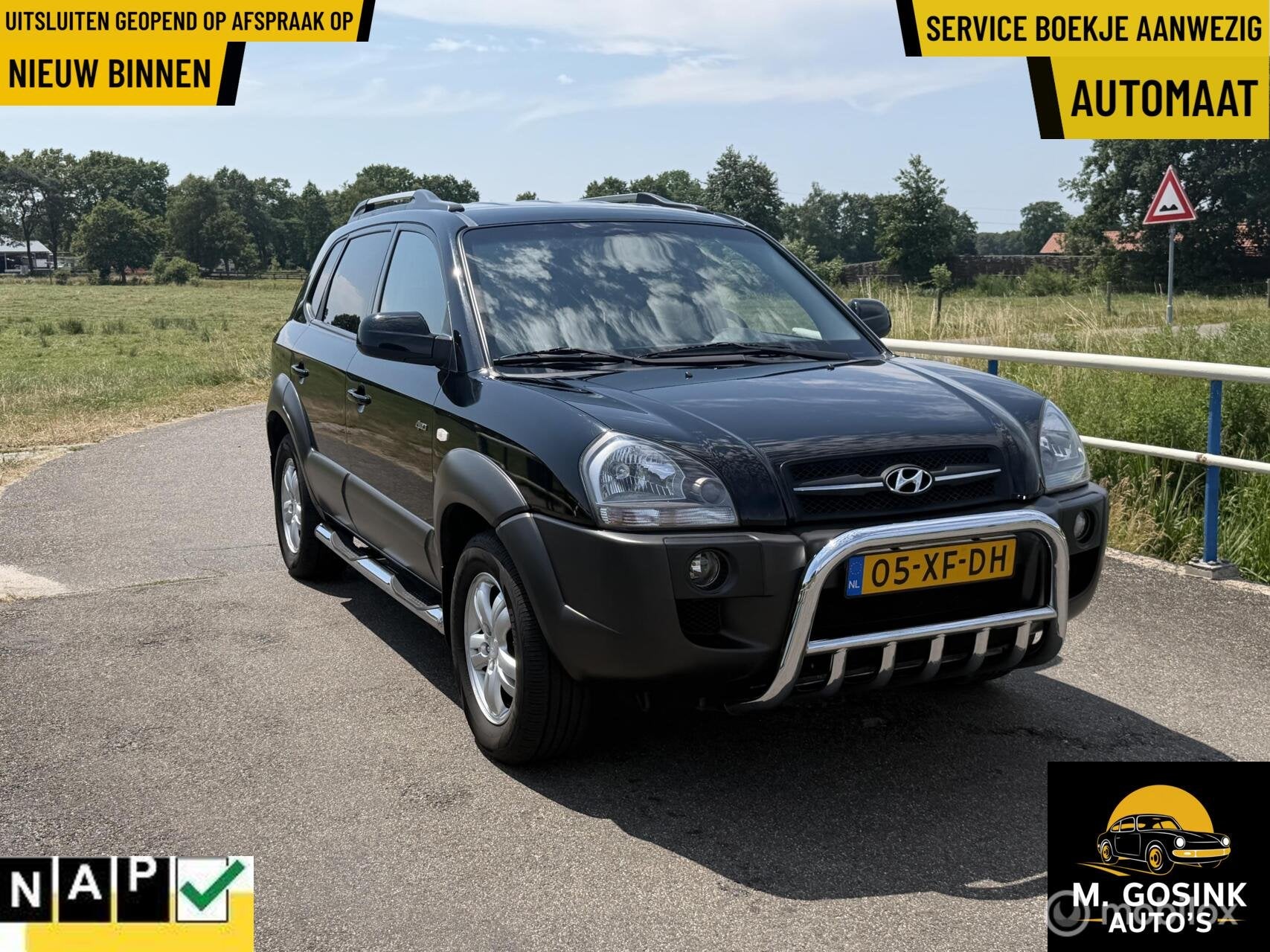 Hyundai Tucson 2.7 V6 4WD 137km Nap Airco Trekhaak Automaat, Auto's, Hyundai, Automaat, Gebruikt, 2656 cc, Zwart