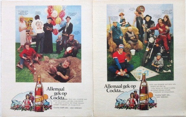 6 vintage advertenties reclames Cockta drank 75-76, Verzamelen, Ophalen of Verzenden, Gebruikt, Overige typen
