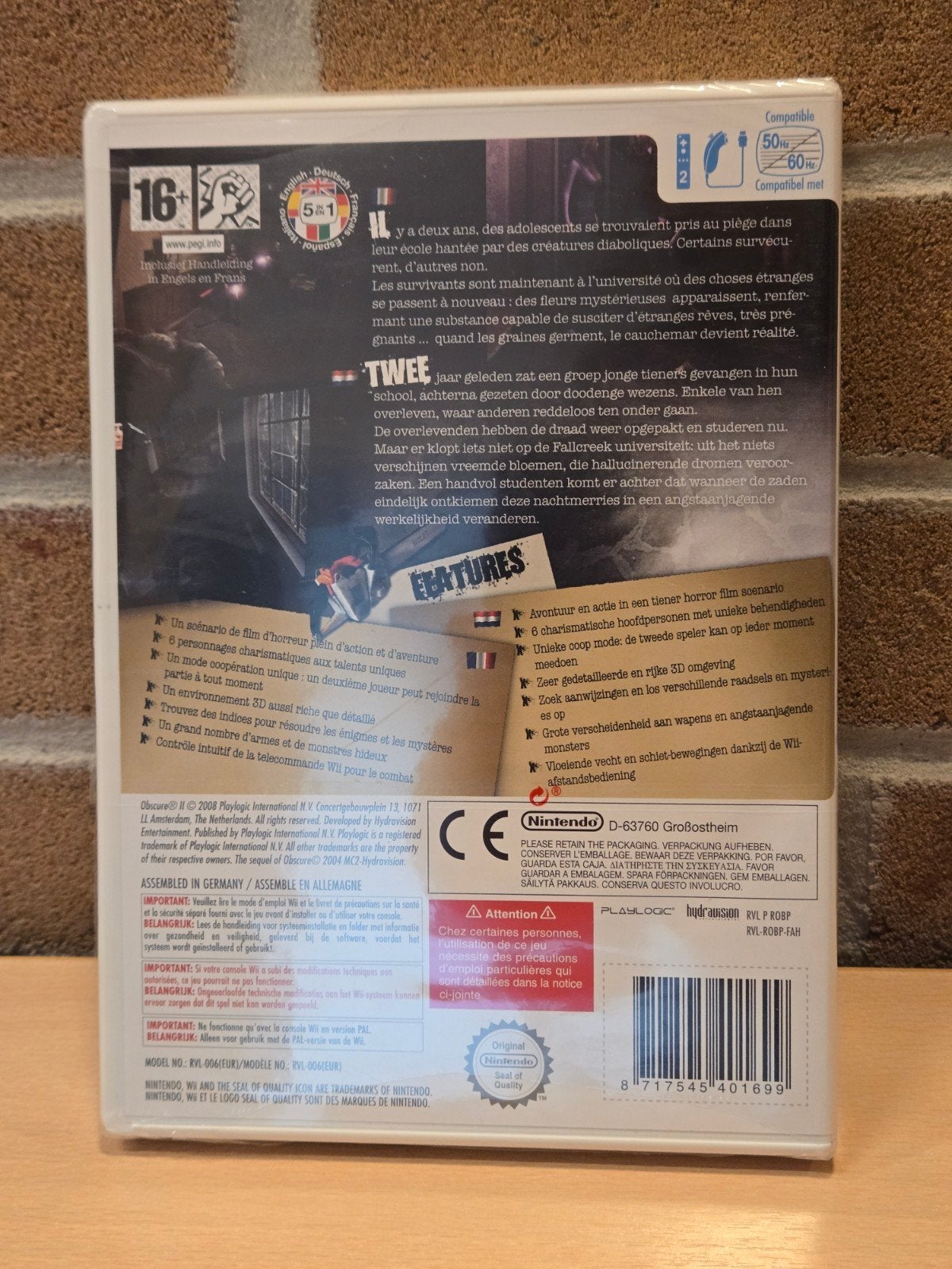 Obscure II 2 - Nintendo Wii - Nieuw in Seal, Vanaf 18 jaar, Support.nintendo.nl, 1 speler, Nieuw