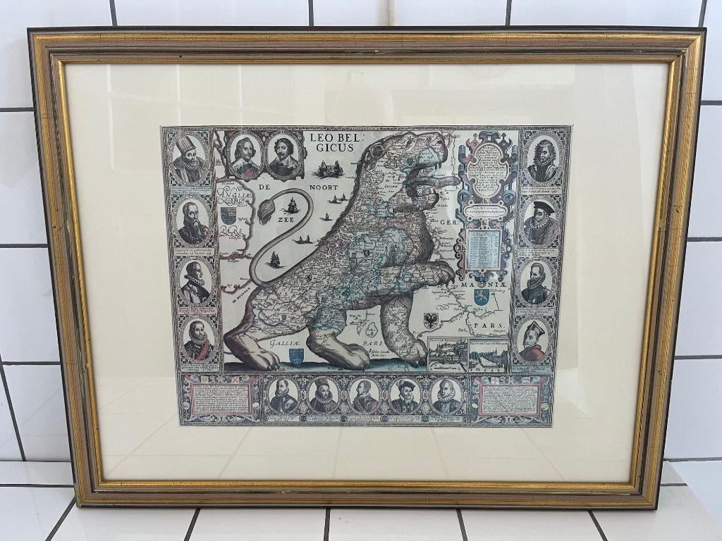 Leo Belgicus De Belgisch Leeuw 1598, Ophalen of Verzenden