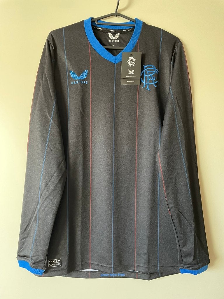 Rangers FC Castore Voetbalshirt Maat S Nieuw Longsleeve, Kleding | Heren, Sportkleding, Zwart, Nieuw, Voetbal, Maat 46 (S) of kleiner