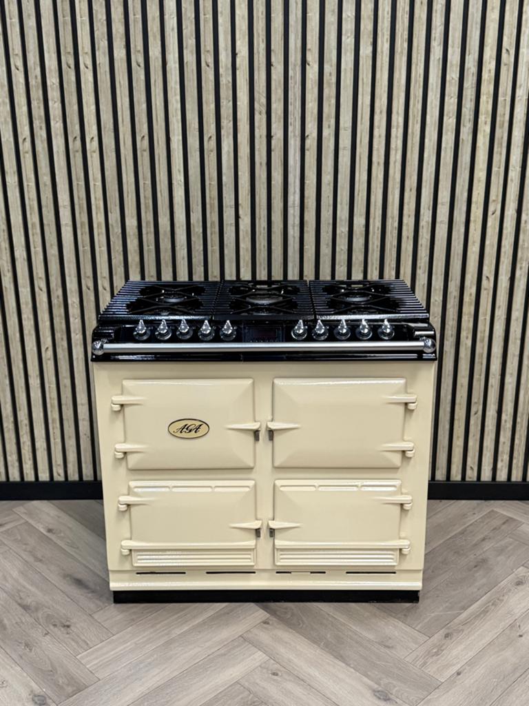 Prachtig Fornuis AGA Six Four GAS 100cm creme 4 Ovens!