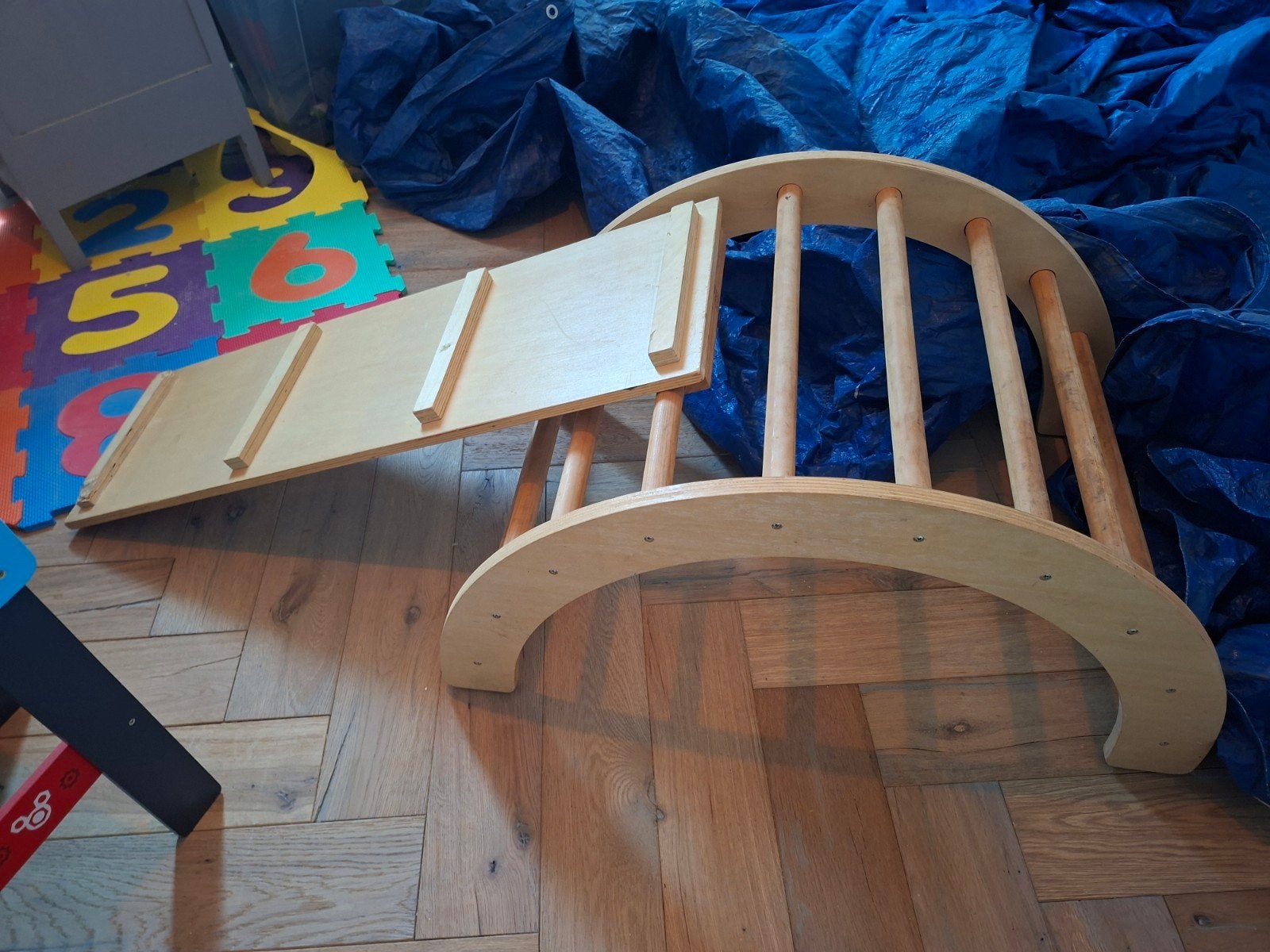 Houten Klimrek/Glijbaan voor Kinderen - Gebruikt, Kinderen en Baby's, Speelgoed | Buiten | Speeltoestellen, Ophalen, Gebruikt