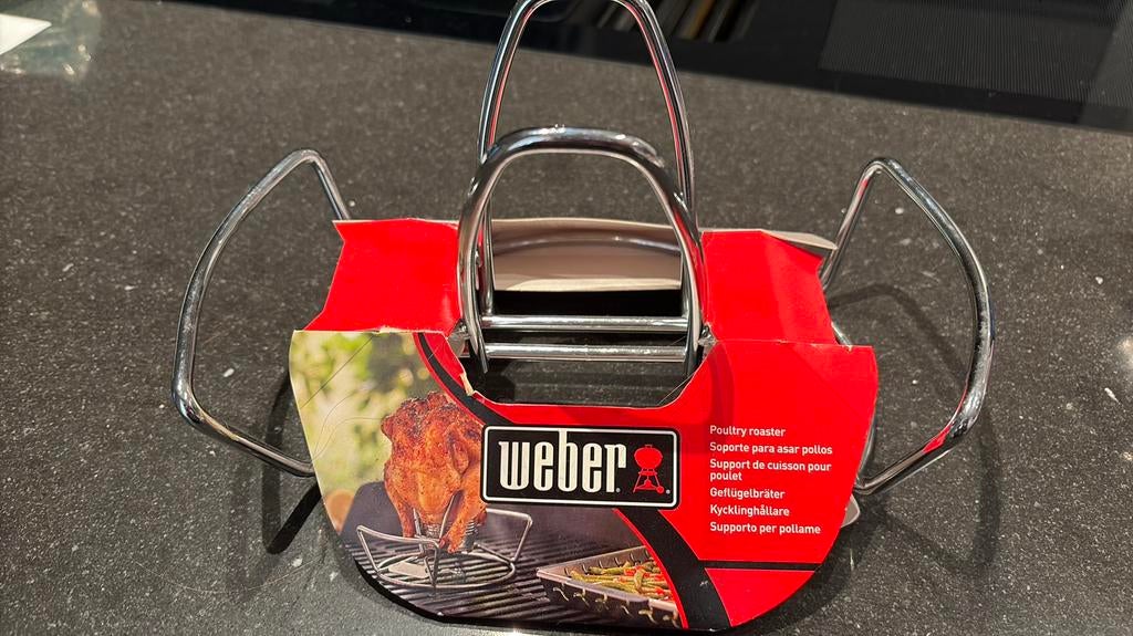 NIEUW: WEBER Gevogelte rek voor BBQ, Ophalen of Verzenden, Nieuw