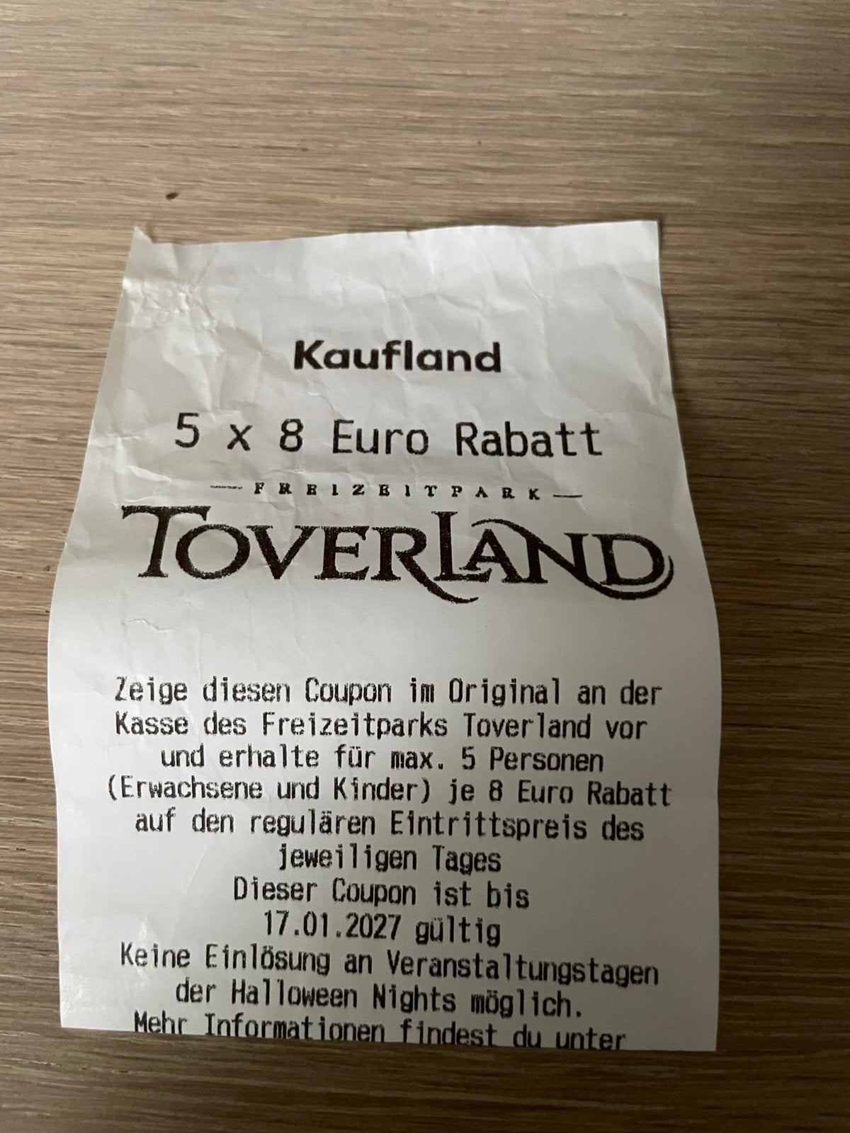 Pretpark Toverland, Tickets en Kaartjes, Drie personen of meer, Kortingsbon, Pretpark