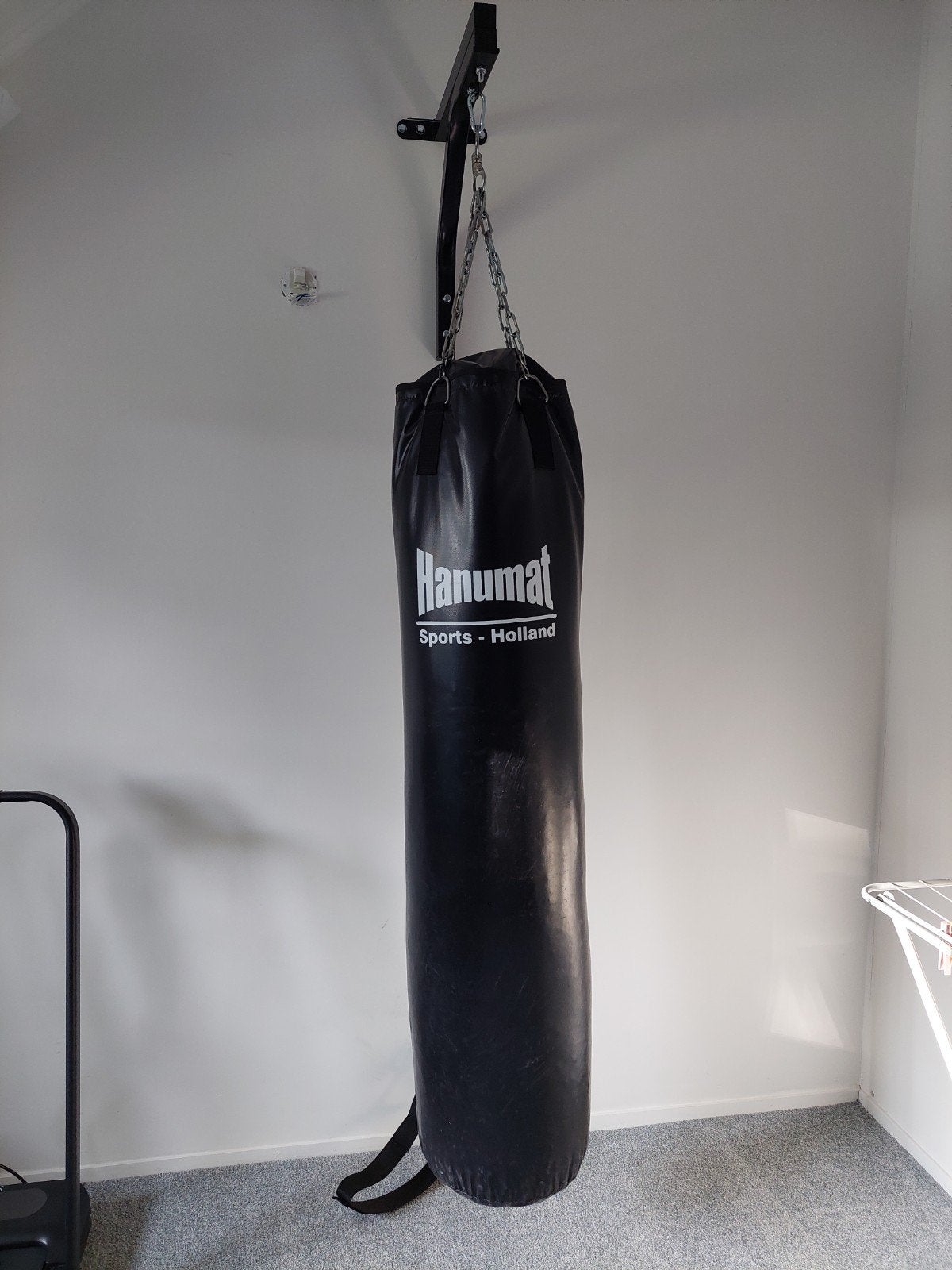 bokszak met Muurbeugel met optrekstang, Sport en Fitness, Boksen, Ophalen, Bokszak