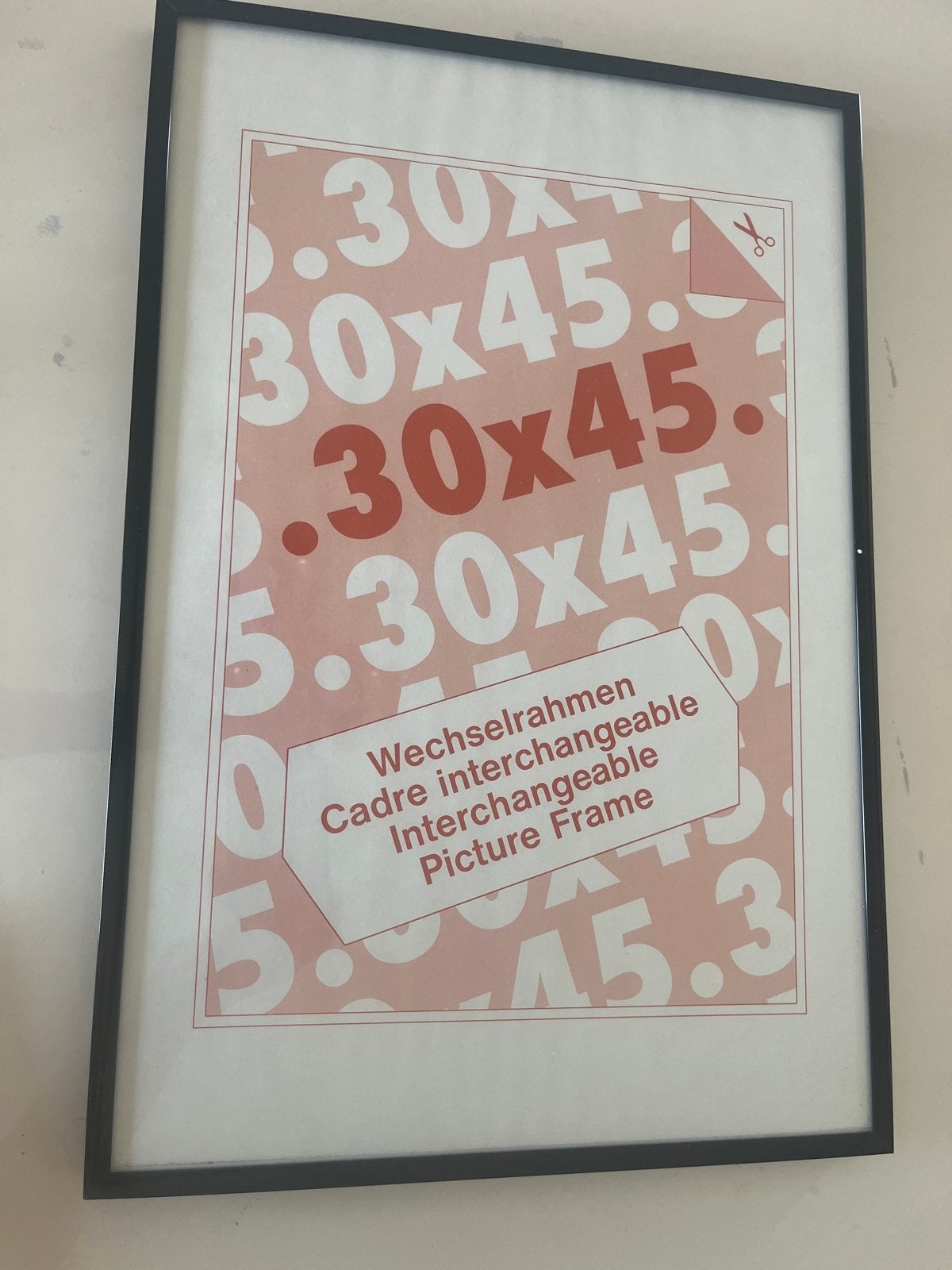 Zwarte fotolijst 30x45 cm - onbeschadigd, Audio, Tv en Foto, Fotografie | Fotolijsten, Ophalen, Zo goed als nieuw, Wissellijst